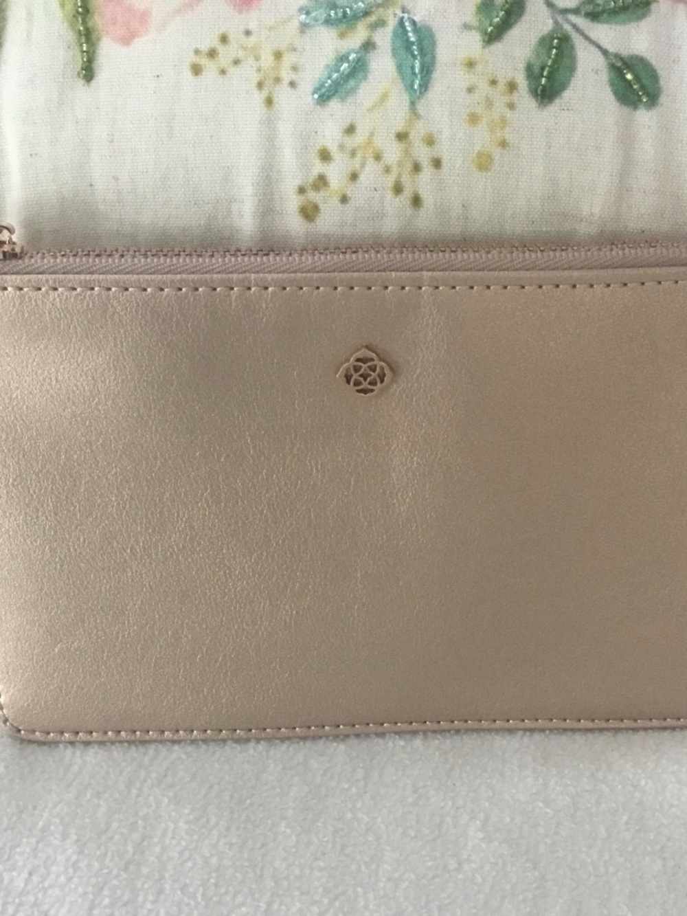 ♦️NWOT Kendra Scott Cosmetic Or Jewelry bag top zip pouch 7” x 4.5 “
